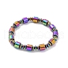 Synthetic Hematite & Brass Column Beaded Necklace Bracelet with Magnetic Clasps SJEW-G079-01D-3