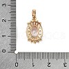 Brass Micro Pave Cubic Zirconia Pendants KK-E795-07KCG-3