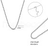 SHEGRACE Rhodium Plated 925 Sterling Silver Curb Chain Necklaces JN988A-2