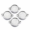 Tibetan Style Alloy Cabochon Connectors Settings TIBE-S322-010B-AS-RS-1
