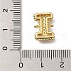 Brass Micro Pave Cubic Zirconia Letter Links X-KK-I717-04I-3