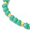 Faceted Rondelle Glass Beaded Stretch Bracelets BJEW-JB10765-4