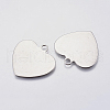 Tarnish Resistant 201 Stainless Steel Stamping Blank Tag Pendants STAS-F139-031P-2