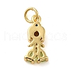 Rack Plating Brass with Cubic Zirconia Pendants KK-Q784-10G-01-2
