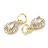 Brass Micro Pave Cubic Zirconia Pendants KK-Q775-07G-2