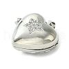 Rack Plating Brass Micro Pave Clear Cubic Zirconia Pendants KK-G501-15A-P-2