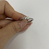 Brass Micro Pave Clear Cubic Zirconia Finger Rings FS-WGE303B-49-1