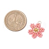 Glass Seed Beaded Flower Pendants PALLOY-MZ00712-01-2