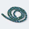 Electroplate Opaque Solid Color Glass Beads Strands EGLA-A034-P1mm-L06-2