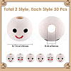 100Pcs 2 Styles Maple Wood European Beads WOOD-GF0002-22-2