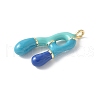Brass Enamel Pendants X-KK-E093-03G-A-02-2