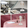 Ear Shaped Line & Wood Earrings Display Stands ODIS-WH0061-66-5