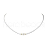 Glass Beads with Pearl Necklaces NJEW-JN04682-02-1