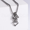 Cool Stainless Steel Skeleton Pendant Necklaces for Fashionable Men II0568-1-1