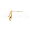 Brass Micro Pave Clear Cubic Zirconia Stud Earring Findings KK-N233-125-NF-4