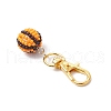 Basketball Glass Seed Beaded Pendant Decorations HJEW-MZ00164-2