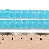 Baking Plating Glass Beads Strands GLAA-H036-01G-3