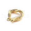 Brass Micro Pave Cubic Zirconia Pendants KK-M321-01B-G-2