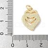 Brass Pave Natural White Shell Pendants KK-S522-08C-G-3
