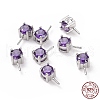 Rhodium Plated 925 Sterling Silver Peg Bails STER-D035-47P-07-4