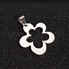 Tarnish Resistant 201 Stainless Steel Flower Pendants STAS-I032-170-1