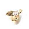 Brass Pave Clear Cubic Zirconia Charms KK-C096-14D-G-2