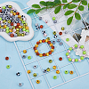 DICOSMETIC 160Pcs 8 Colors Opaque Acrylic Beads MACR-DC0001-13-4
