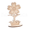 DIY Unfinished Wood Flowers Cutout WOOD-P017-05-1