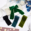 WADORN 4 Yards 4 Colors Frayed Velvet Ribbon SRIB-WR0001-08B-4