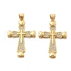Brass Micro Pave Cubic Zirconia Pendants KK-R229-10G-A-1