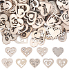 SUNNYCLUE 200Pcs Laser Cut Wood Shapes WOOD-SC0001-76-1
