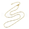 Brass Ball Column Link Chain Necklaces NJEW-A042-06G-2