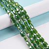 Faceted Electroplated Glass Beads Strands GLAA-G092-D01-2