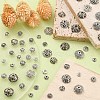 120Pcs 12 Styles Tibetan Style Alloy Bead Caps TIBE-YW0001-61-4