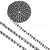CHGCRAFT 2.5 Yards Stainless Steel Rivet Studed Cord with Adhesive Back OCOR-CA0001-31A-1