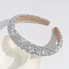 Rhinestone & Plastic Imitation Pearl Hair Band PW-WG61332-01-1