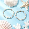 2Pcs Synthetic Turquoise Beaded Stretch Bracelets BJEW-JB11911-1