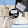 FINGERINSPIRE 10M Polycotton Pleated Elastic Lace Ribbon OCOR-FG0002-62B-02-6