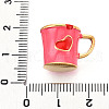 304 Stainless Steel Enamel Pendants STAS-N112-24G-4