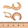 Brass Micro Pave Cubic Zirconia Hoop Earrings EJEW-K300-50G-01-5