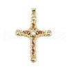 Real 18K Gold Plated Brass with Glass Pendants KK-A209-32G-2