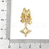 Brass Micro Pave Cubic Zirconia Pendants KK-C093-23G-3