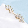 Horse Eye Sparkling Cubic Zirconia Stud Earrings for Her X-ZIRC-C025-25G-2