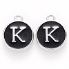 Platinum Plated Alloy Charms X-ENAM-S118-02K-P-1