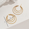 Stainless Steel Triple Hoop Earrings ZM0162-3