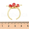 Brass Micro Pave Cubic Zirconia Cuff Rings RJEW-A069-06G-5