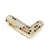 Brass Micro Pave Cubic Zirconia Pendants KK-Z108-02G-L-2