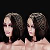 Rhinestone Mesh Headpiece Cap OHAR-WH0021-47G-3