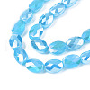 Electroplate Glass Beads Strands EGLA-S194-11A-B02-3