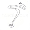 304 Stainless Steel Pendant Necklaces NJEW-E147-10P-2